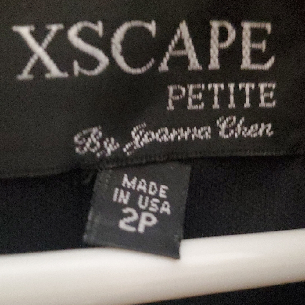 Xscape Black and Gray/Silver Ruched Mini Dress - Picture 2 of 7